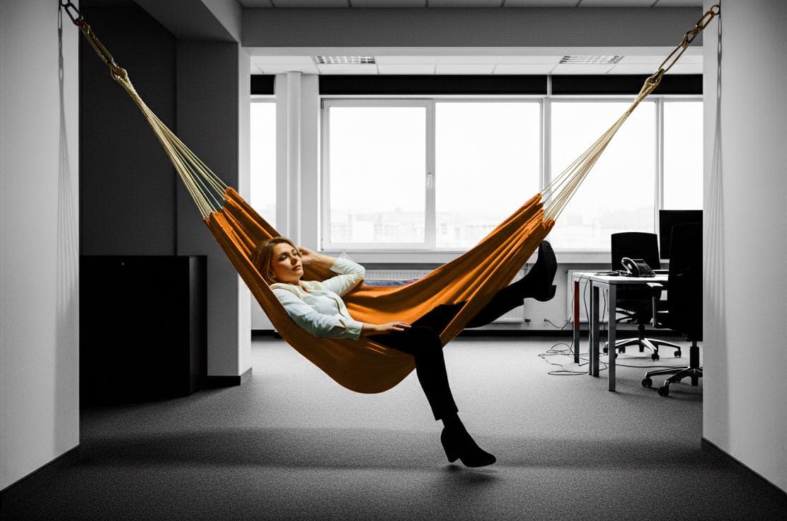 Office hammock scene